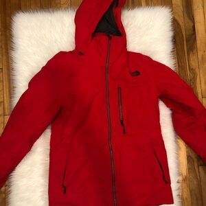 The North Face Bold Red Hooded Windbreaker